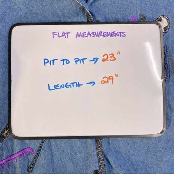 Vintage Bobbie Brooks Med Wash Denim Embroidered Button Up Top XL - Picture 5 of 15